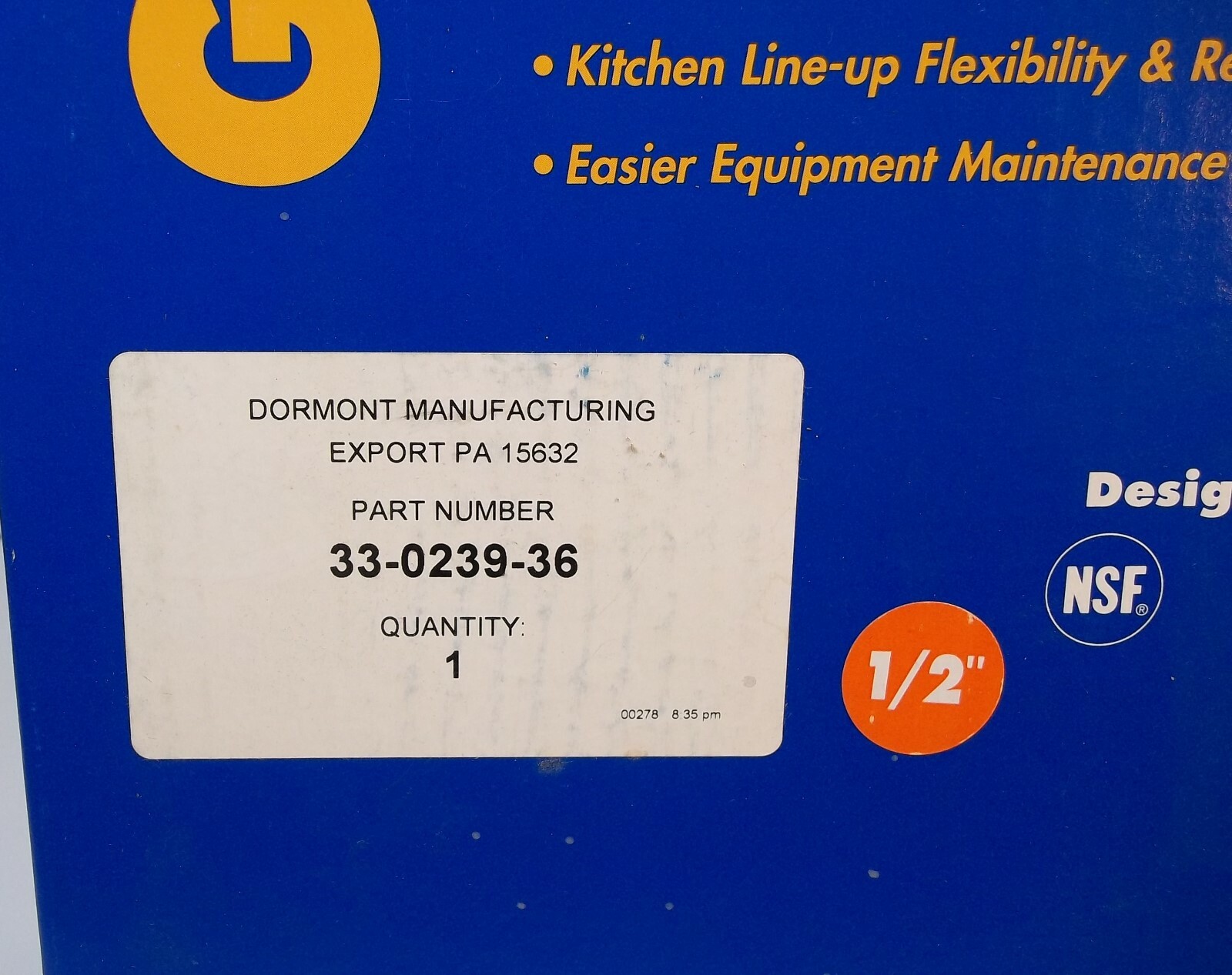 Dormont Gas Connector Kit 1/2