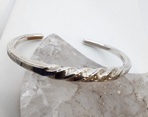 Sterling Silver 925 SBG Modernist Classic Twist Punk Cuff