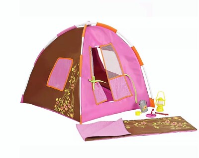 Polka Dot Camping Set fits 18'' American girl doll camp out tent