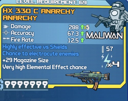 Borderlands 1 Game of the Year Edition Modded Guns +Item Drop XBOX ONE +X/S +360