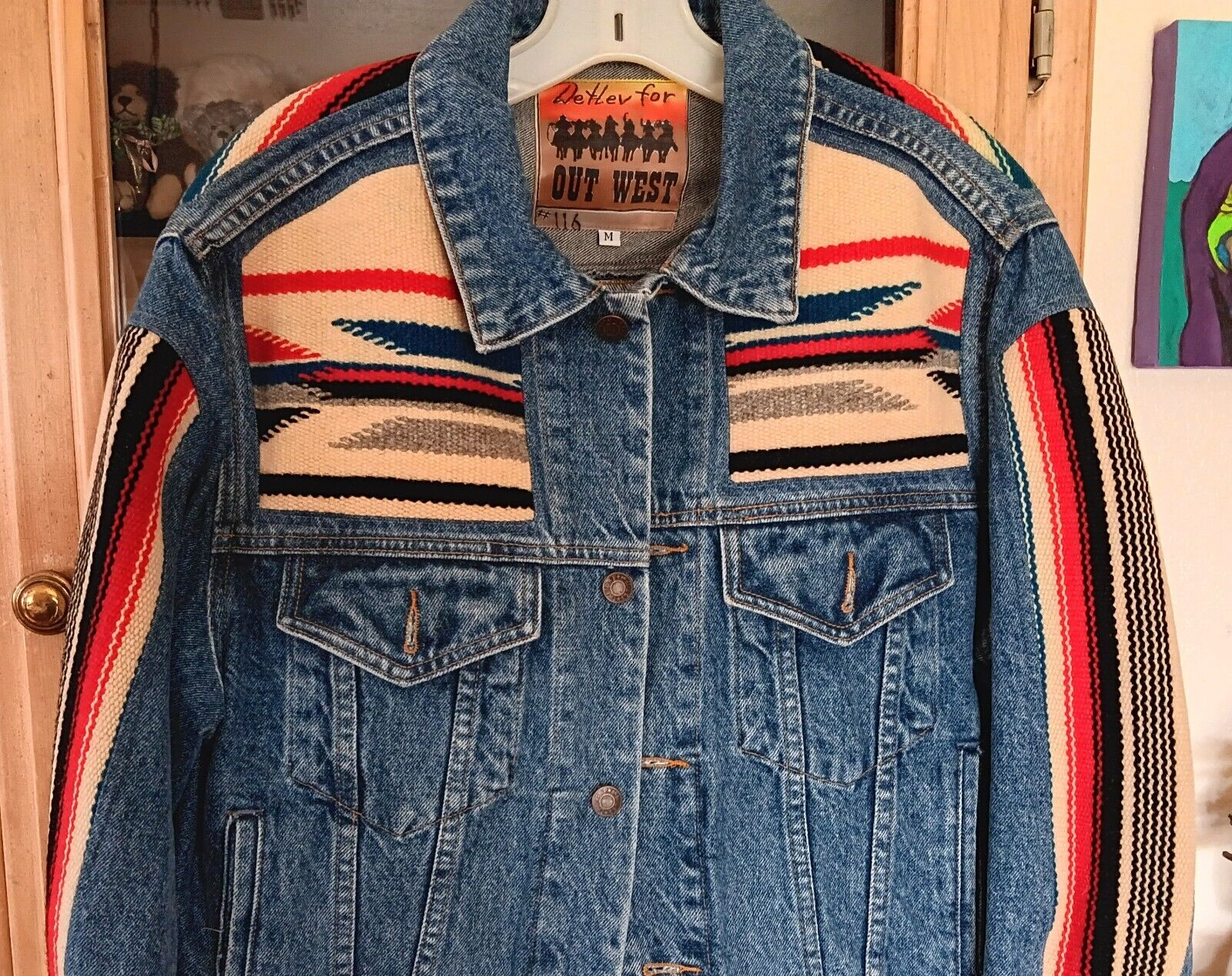 Women's Vintage Chimayo Weaving and Denim Jacket Limited Women's Vintage Chimayo Weaving and Denim Jacket Limited