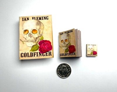 Miniature Books Goldfinger 007 James Bond / 1/12, 1/6 & 1/4 Gift Ideas Books