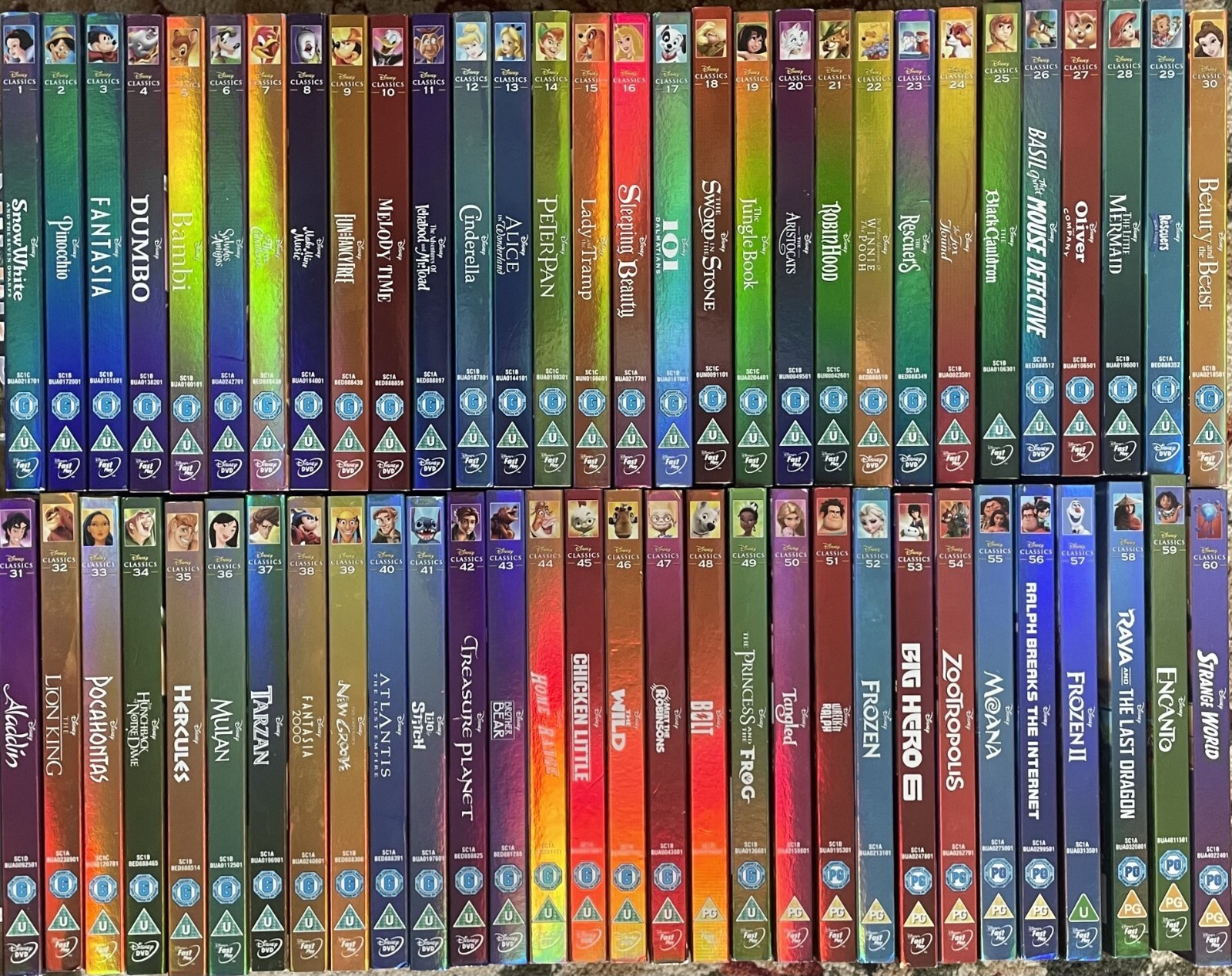 ディズニー　CLASSICS collection Disney Pixar Classics (1937 - 2025) DVD Collection! With O