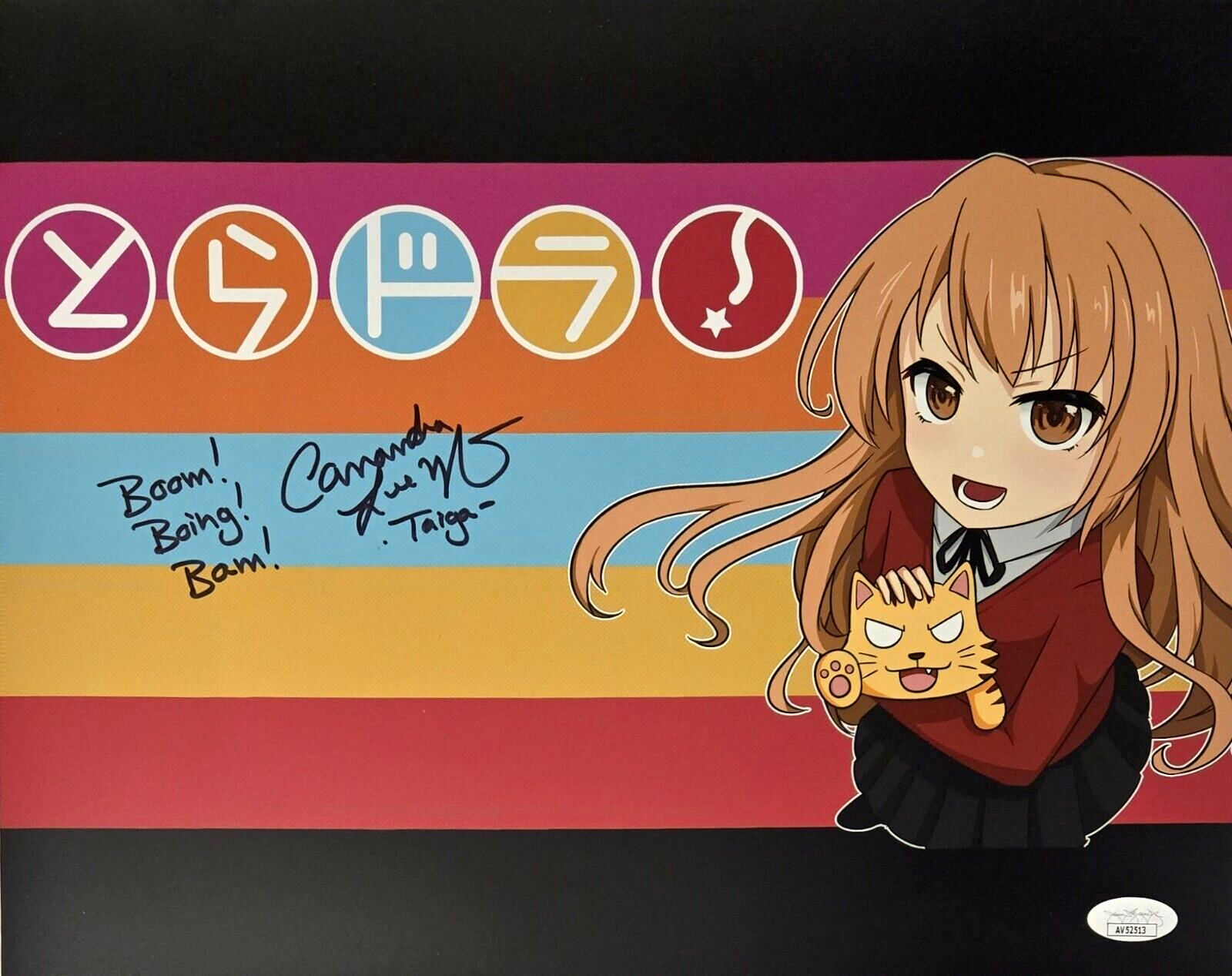 Cassandra Lee Morris Signed Photo Toradora! Autograph Taiga