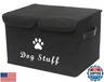 Dog toy box with lid dog storage organizer perfect basket for dog toys living room, playroom, closet, home organization and storage - Dog - Black