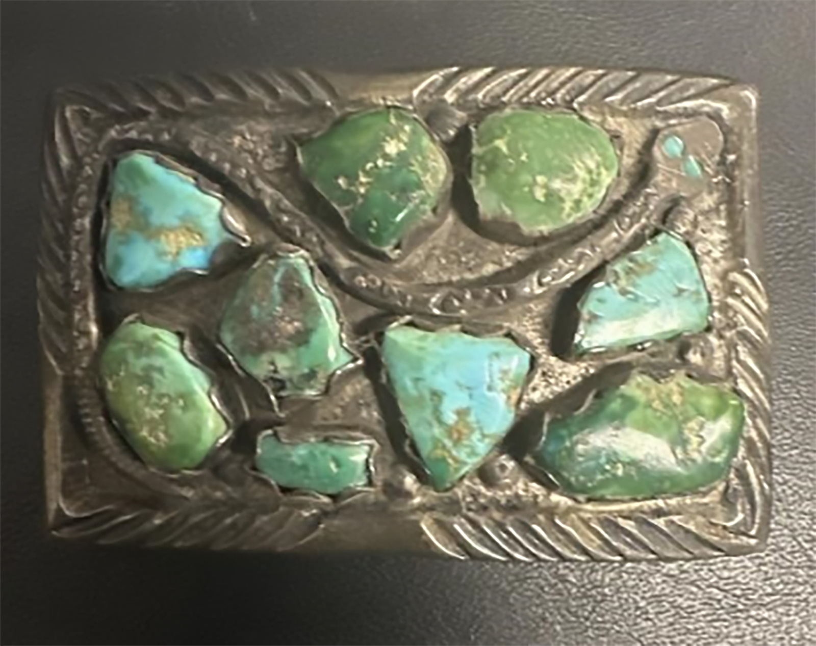 ズニ族　トップ　Judith Calavaza Authentic Effie Calavaza Turquoise Snake Sterling Silver
