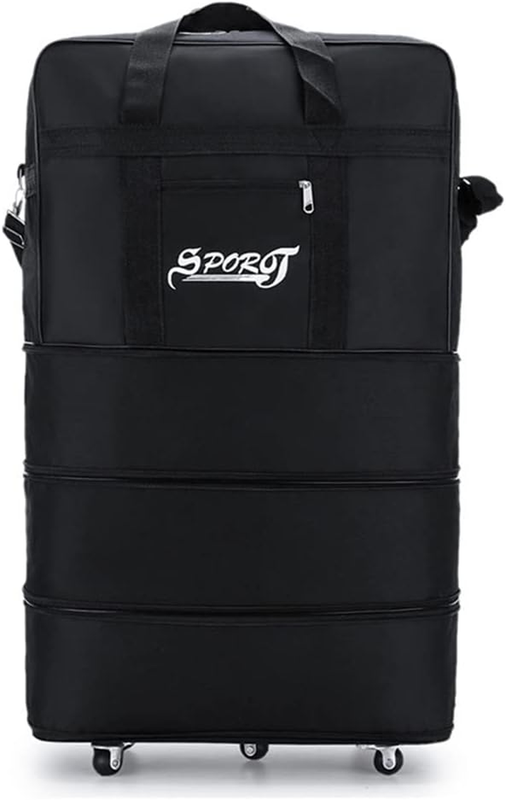 Expandable Extra Large Travel Oxford Duffel Bag with Wheels 