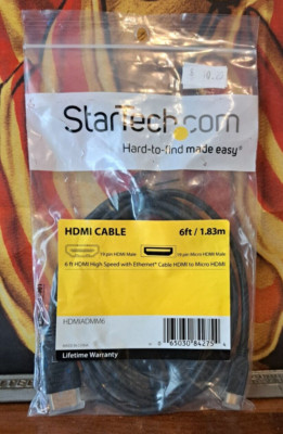 StarTech 6 ft HDMI High Speed with Ethernet Cable to Micro - Male