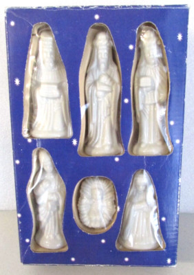 Christmas Nativity 6 Piece Set White Ceramic Regent Products