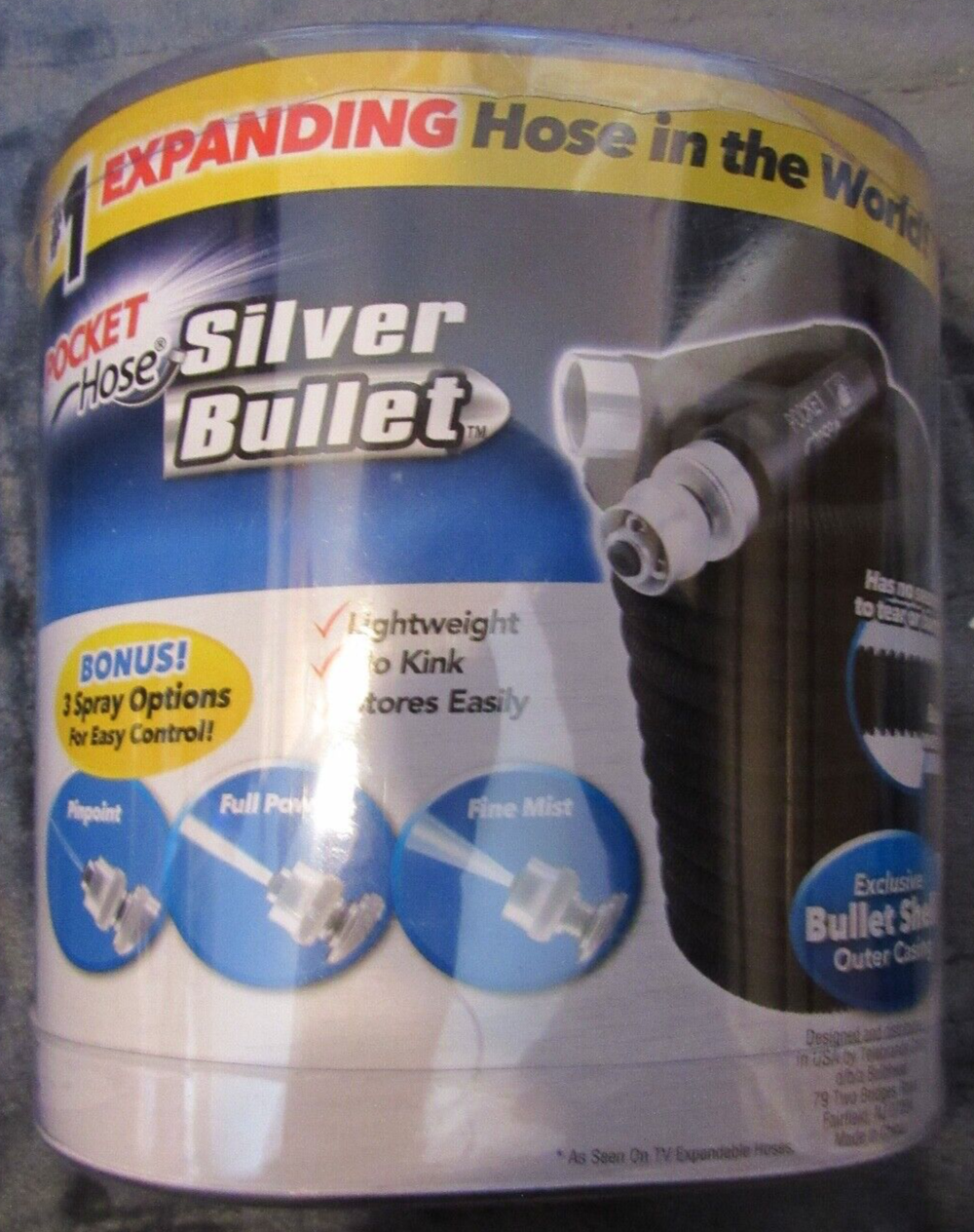Silver Bullet Water Hose - Expandable Garden Hose - 25ft 3/4 Hose