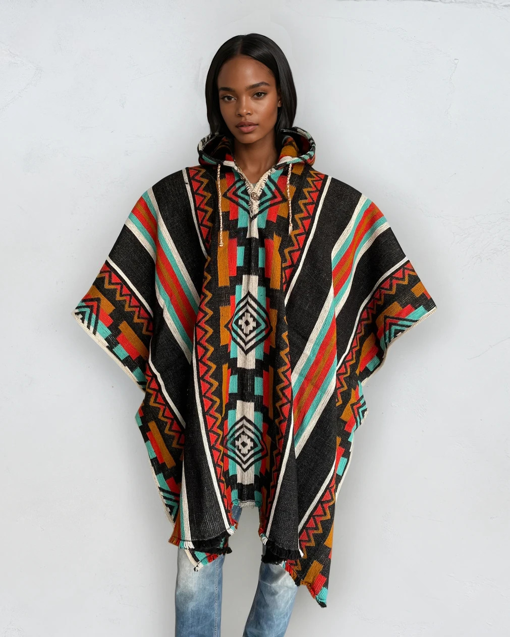 ne Quittez pas　Wool Emb Poncho ne Quittez pas Wool Emb Poncho