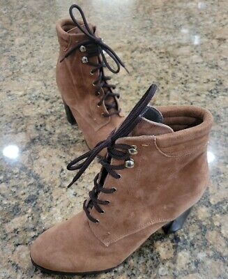 Paola Ferri by Alba Moda  Anthropologie Womens Boots Lace up Booties 40 10 NEW!