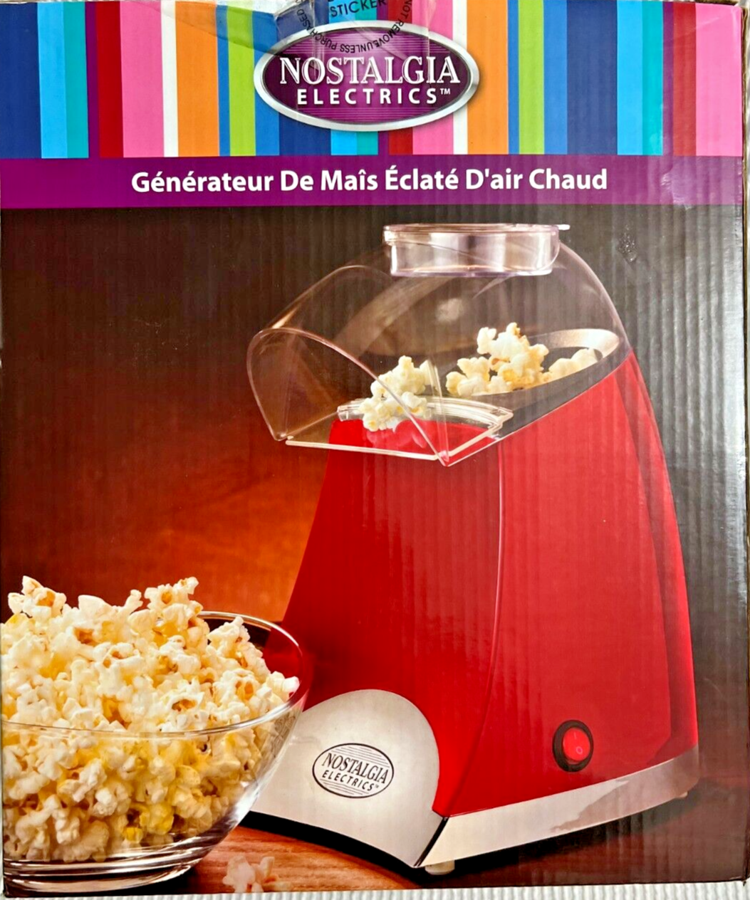 Nostalgia Electrics SPP500RED Star Pop Hot Air Popcorn Poppe