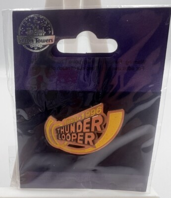Alton Towers  Thunder looper  Merlin Pin Badge new and sealed