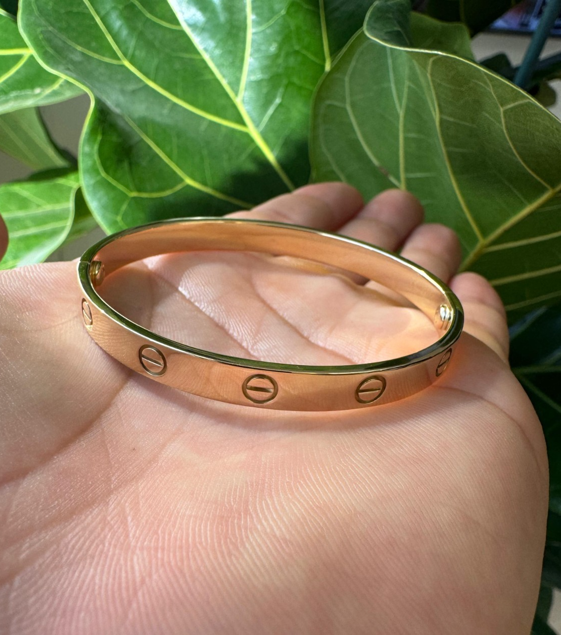 CARTIER LOVE BRACELET CLASSIC 18K YELLOW GOLD SIZE 17 W/ BOX