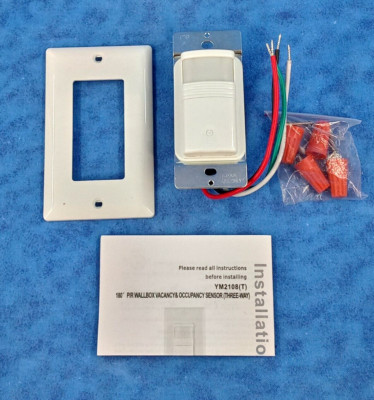 ECOELER Wall Switch PIR Vacancy & Occupancy Sensor YM2108