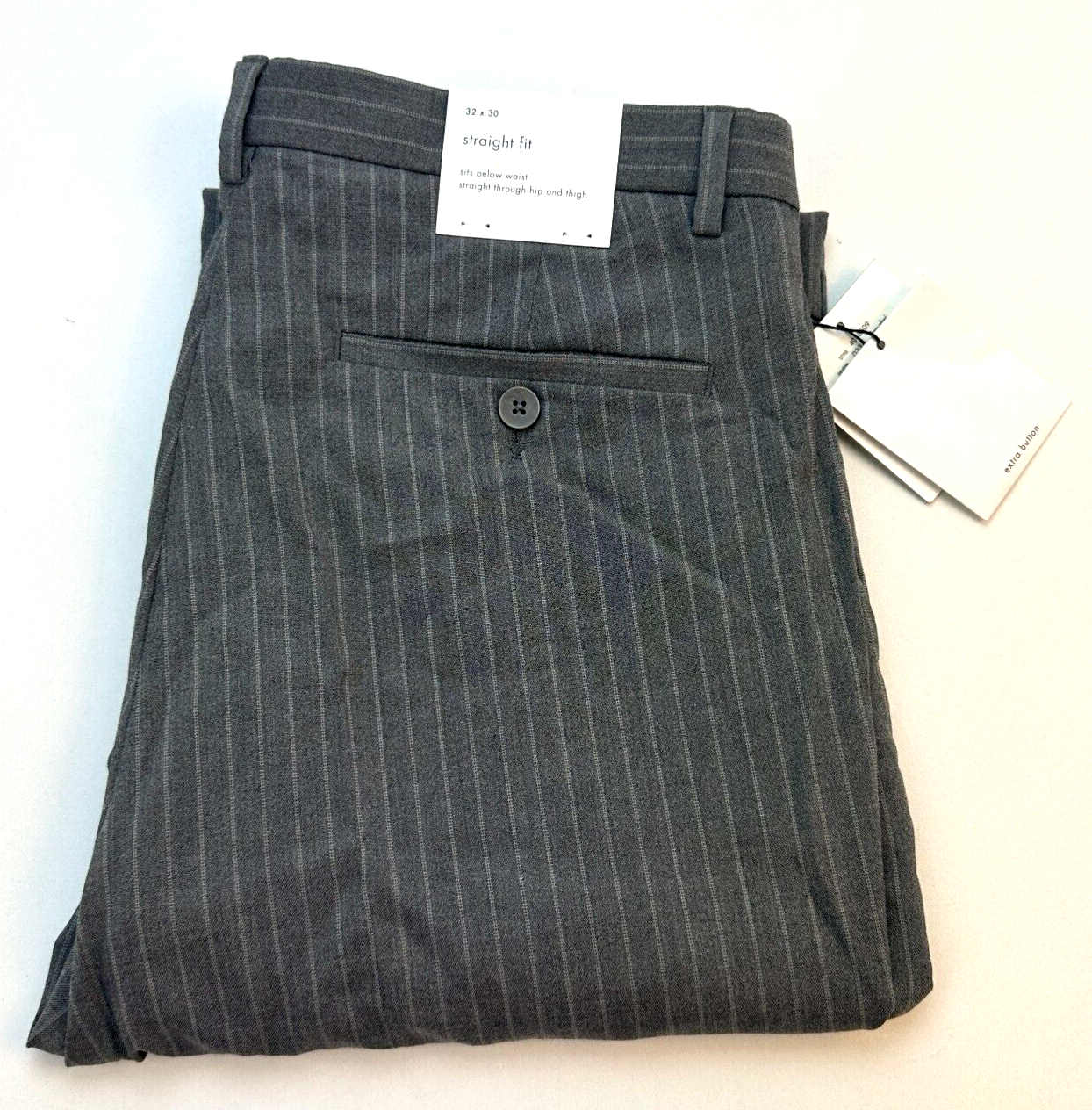 Calvin Klein Straight Fit Pants Mens Size W32 L30 Greystone Color New