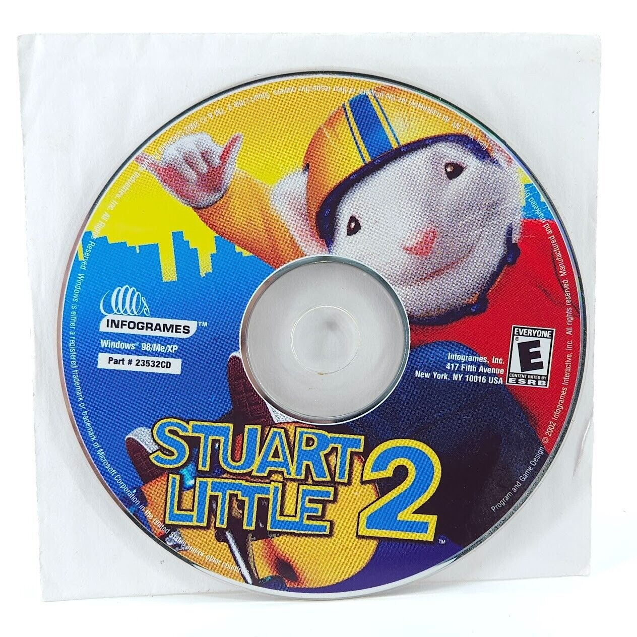 Stuart Little 2 CD Tape 2002 Infogrames Interactive Windows98/ME/XP Part#23532CD Stuart Little 2 CD Tape 2002 Infogrames Interactive Windows98/ME/XP Part#23532CD