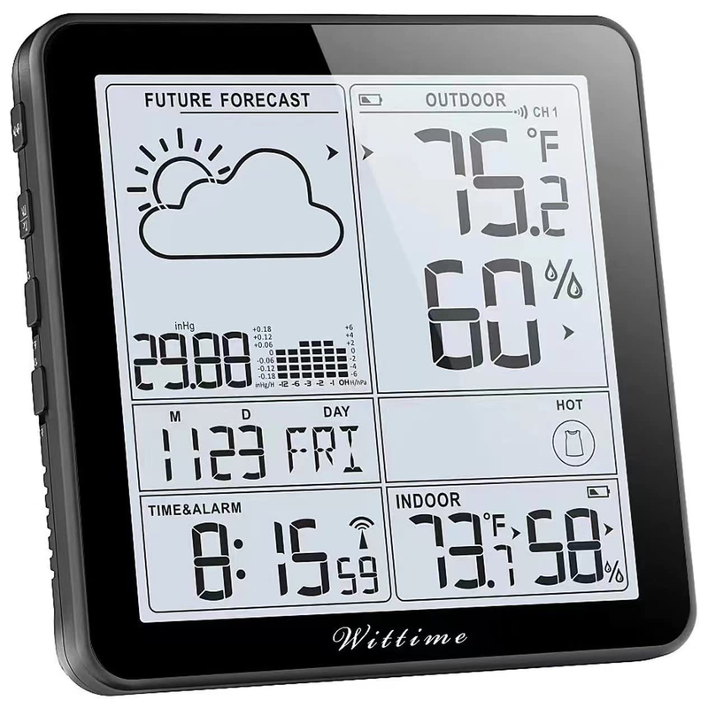 2180 Weather Station with Atomic Clock Indoor Outdoor