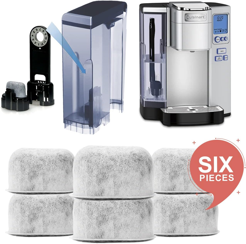 Pack of 6 Replacement Charcoal Water Filters for All Cuisinart Coffee Machines -