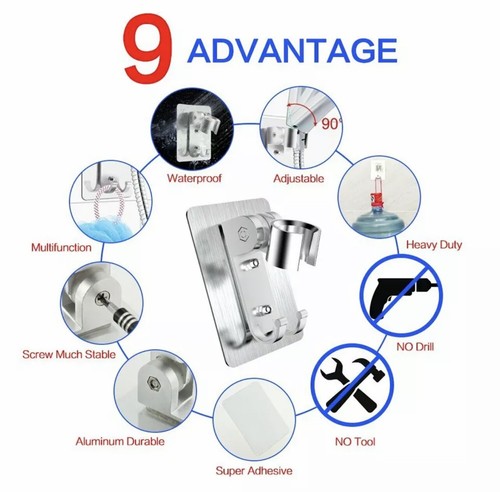 Strong Adhesive Shower Head Holder, Bidet Sprayer Bracket