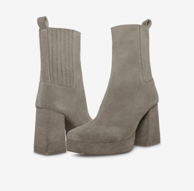Blondo $170 Rozalie Fallen Rock Suede Waterproof Platform Chelsea Ankle Boot