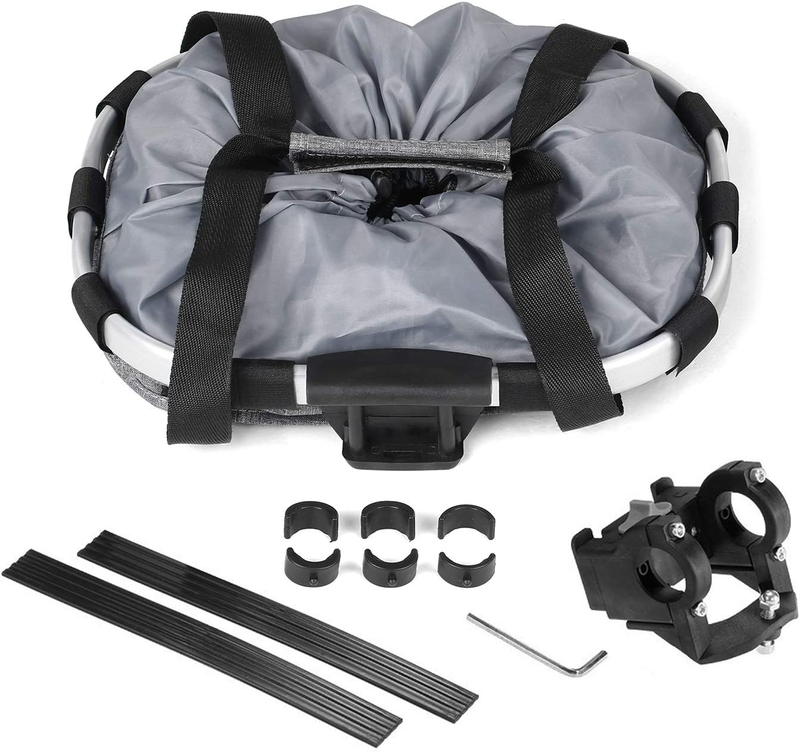 Bike Basket, Small Pet Cat Dog Carrier Bicycle Handlebar Front Basket Folding De
