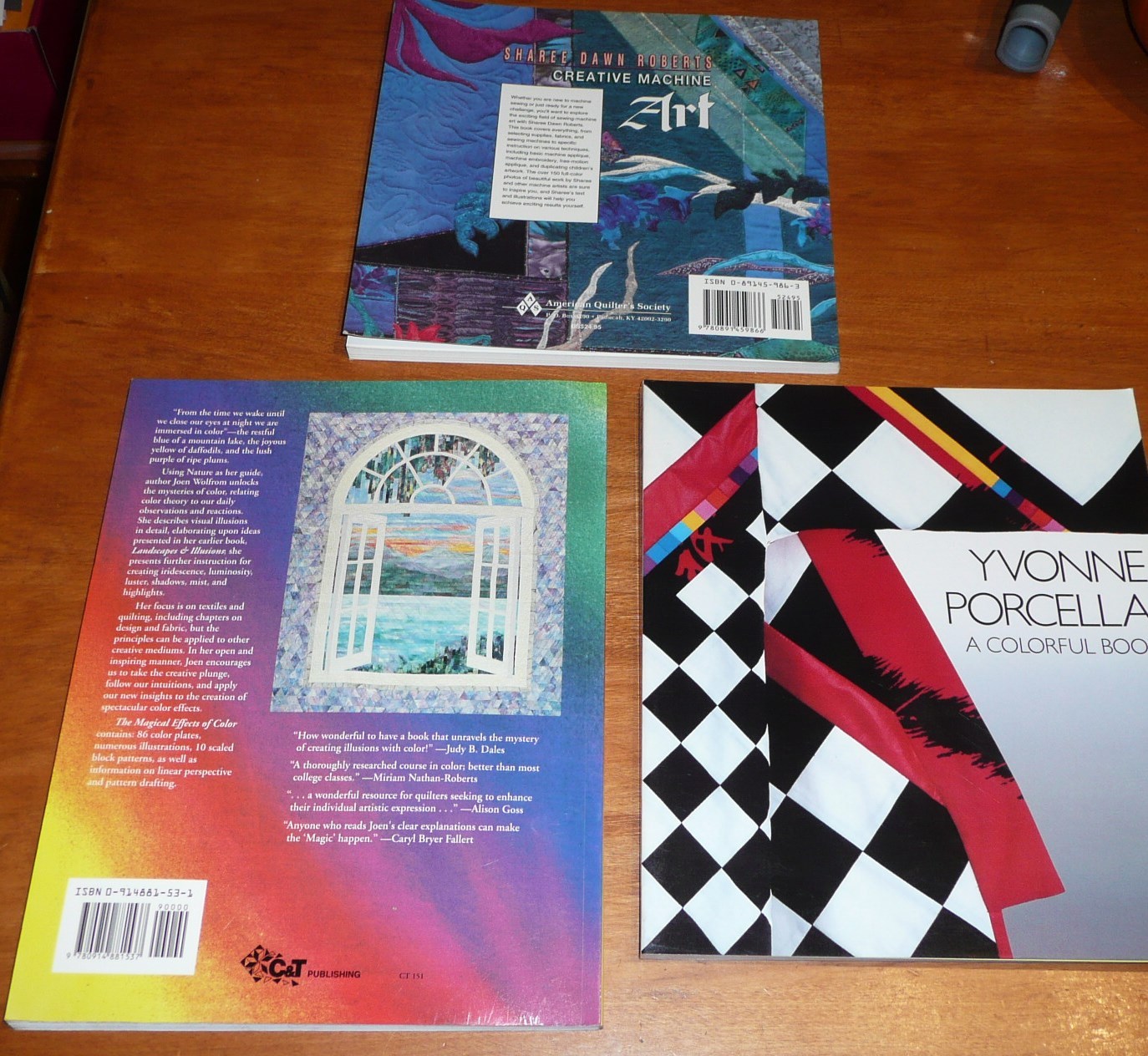 lot of 3 QUILTING BOOKS Magical Effects of Color / Creative Machine Art / Color+