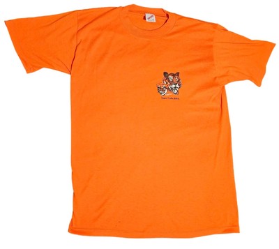 Vintage Jerzees Tiger Cubs BSA T-Shirt Mens L Orange Single Stitch USA Russell