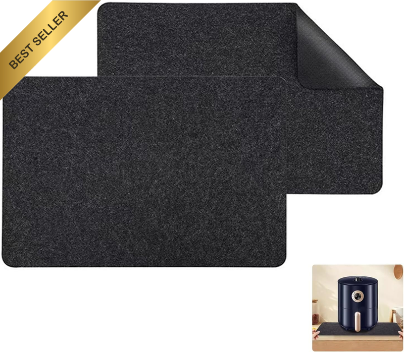 Heat-Resistant Kitchen Counter Mat Set, 2Pcs Non-Slip Appliance Moving Mats for