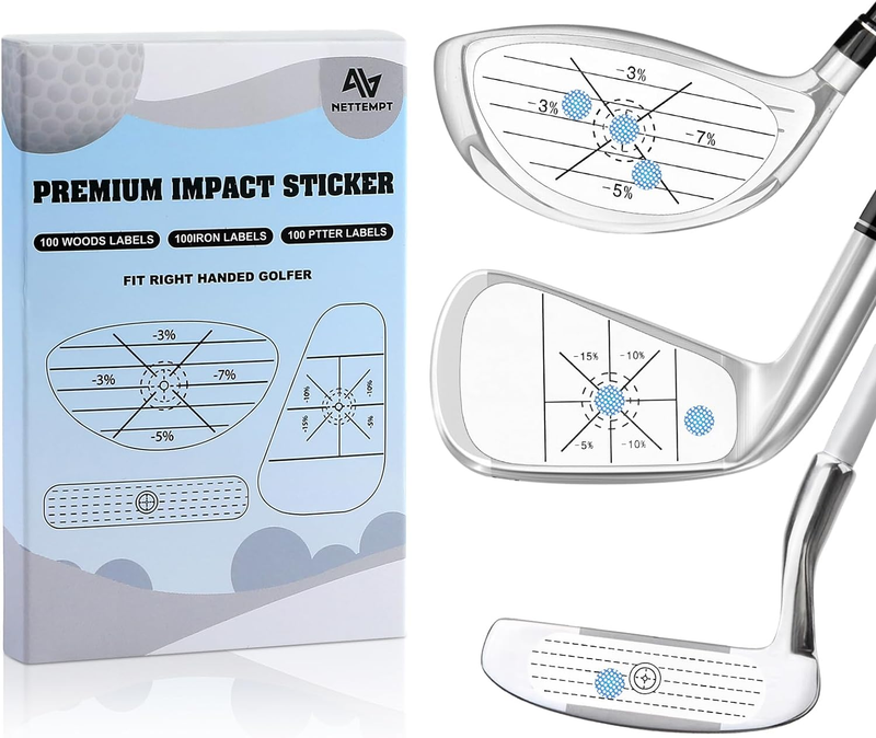 Impact Tape Set 300pcs, Golf Club Impact Stickers For Woods, Irons And Putt