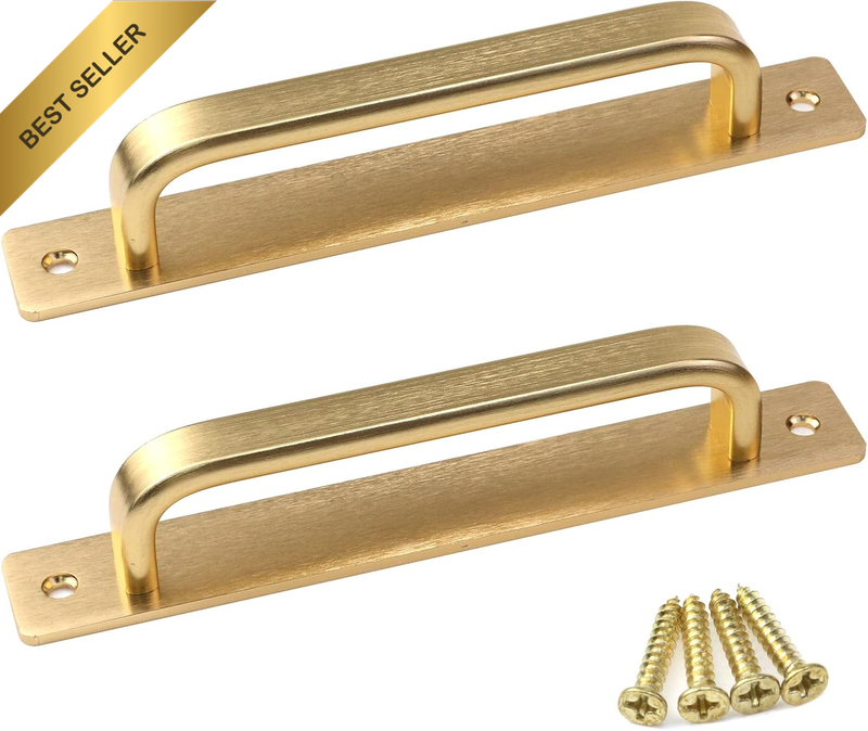 2Pcs Barn Door Handle Kitchen Cabinet Drawer Handle Sliding Barn Door Pull Alumi