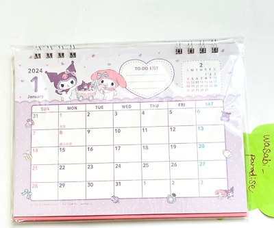 Kuromi and My Melody Sanrio Desk Calendar Ring calendar 2024 NEW | eBay