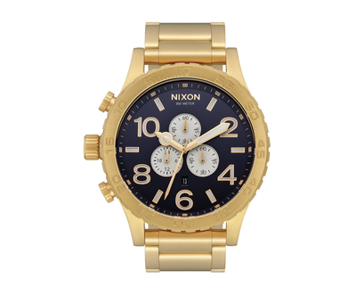 NIXON 51-30 Chrono Watch GOLD/ INDIGO A083-2033-00 | eBay