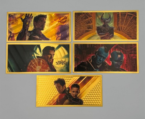 24k Gold Foil Marvel Cinematic Universe Banknote Set Collectible