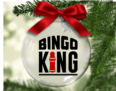 Bingo King - 4'' Floating Glass Ornament