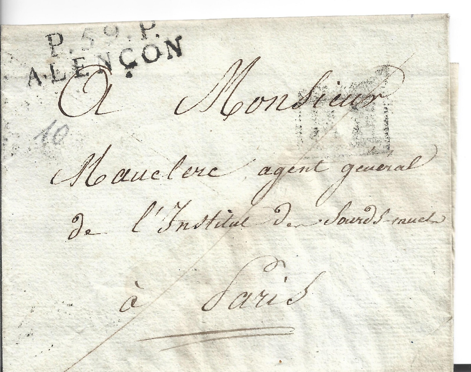 FRANCE 1810 ALENCON TO PARIS PRE STAMP LETTER 268(ZZ66) | eBay