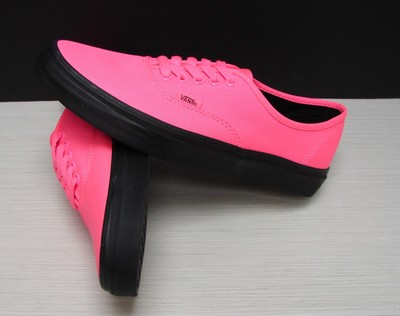 neon pink and black vans