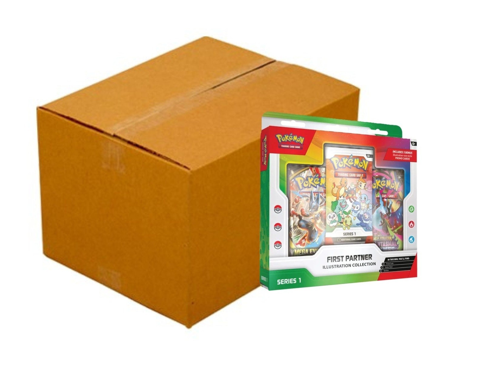 SEALED CASE! 6x Pokemon First Partner Series 1 Illustration