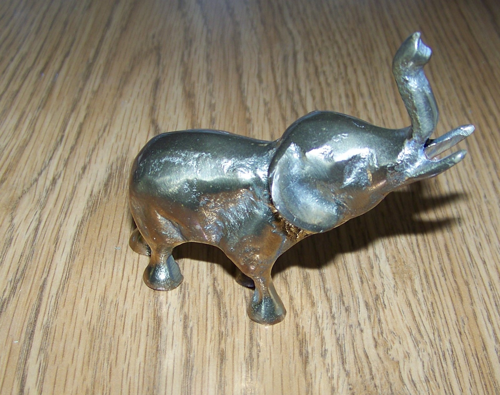 VINTAGE SOLID BRASS ELEPHANT