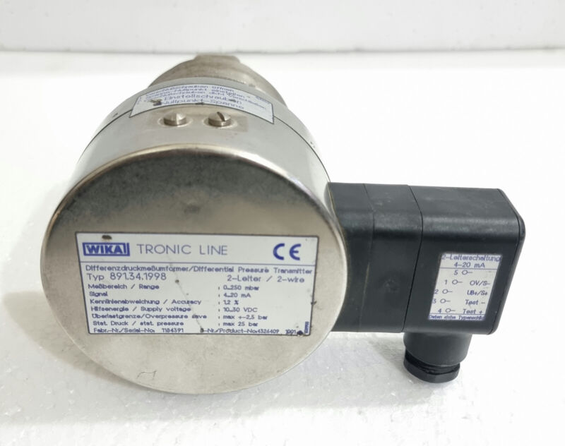 WIKA TRONIC LINE 891341998 Differential pressure transmitter *Used*
