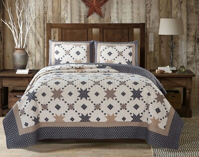Virah Bella - Midnight Star - Lightweight Reversible Quilt Set