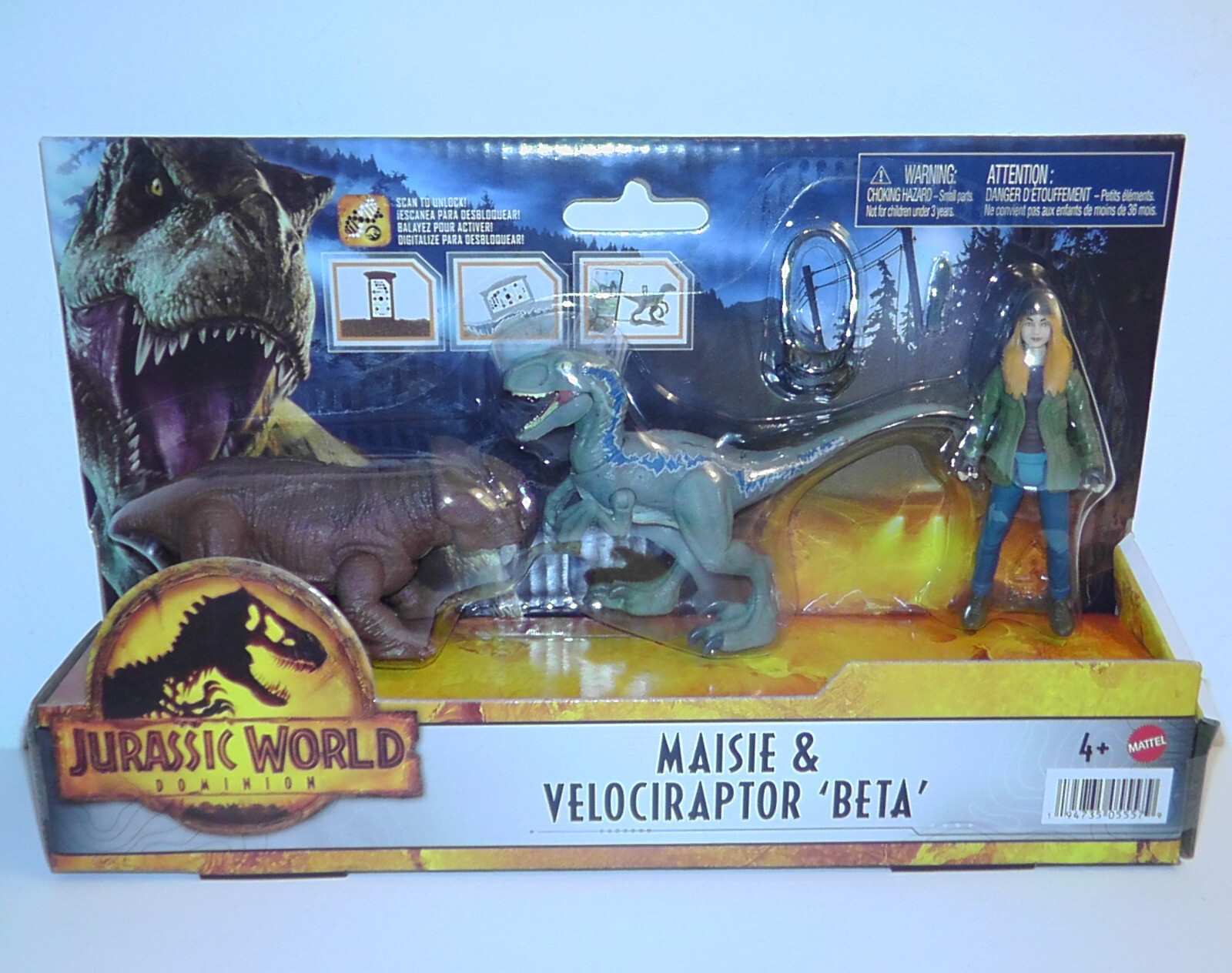 ジュラシック・ワールド Maisie & Velociraptor 'Beta' Jurassic World Dominion Maisie & Velociraptor Beta Mattel