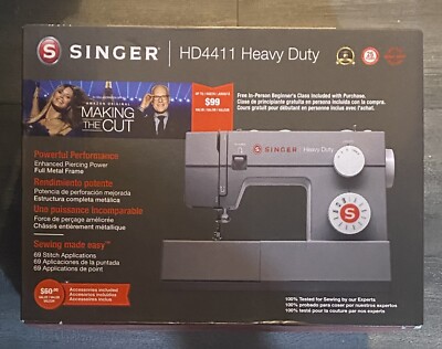 SINGER Heavy Duty 4411 Mechanical Sewing Machine New In Factory Sealed Box