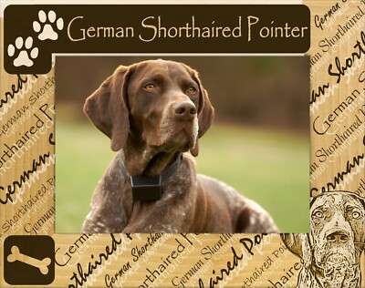 German Shorthaired Pointer Laser Engraved Wood Picture Frame Landscape (3 x 5)