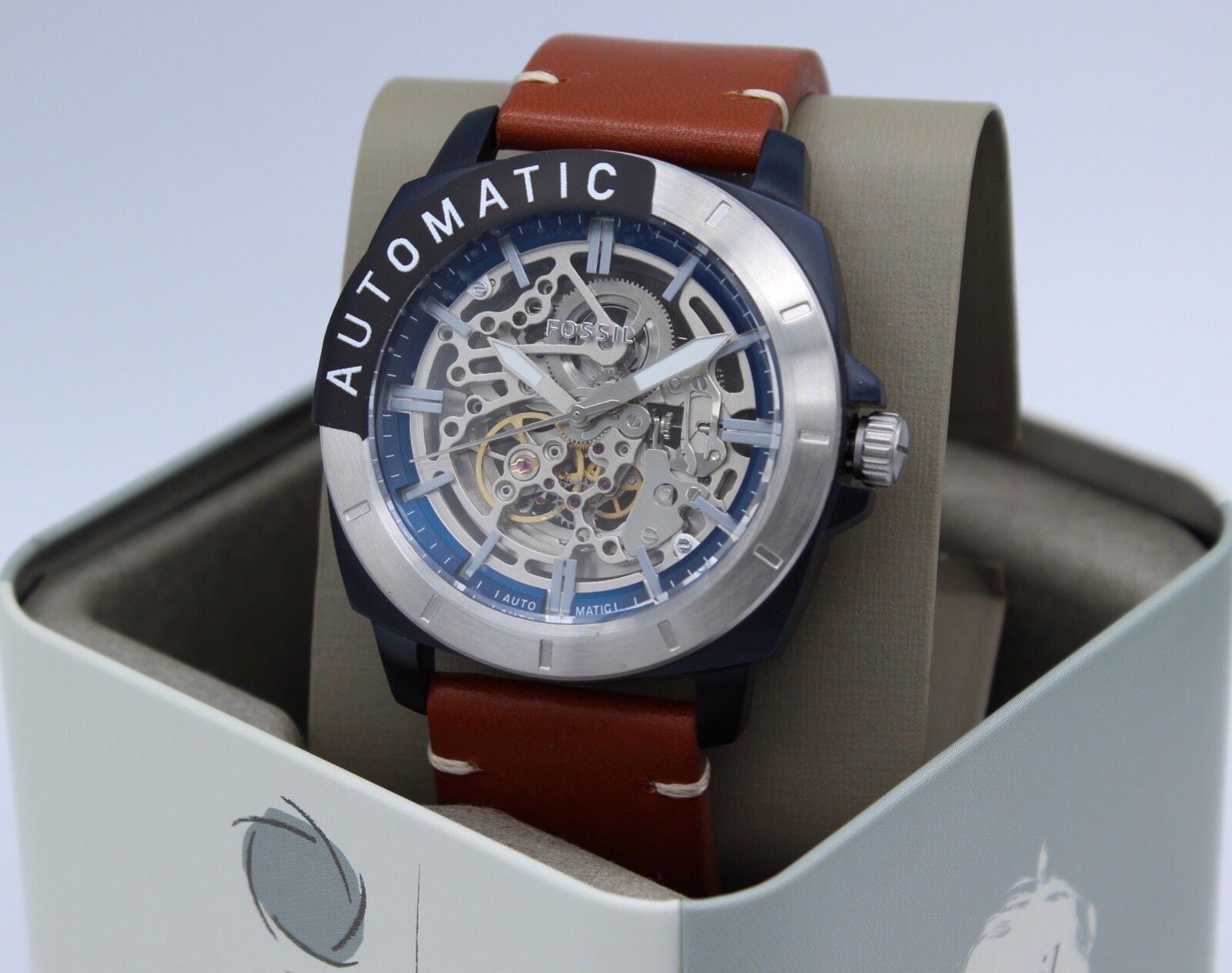 Fossil automatic skeleton watch outlet
