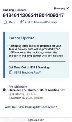 Item photo(s) from verified buyer