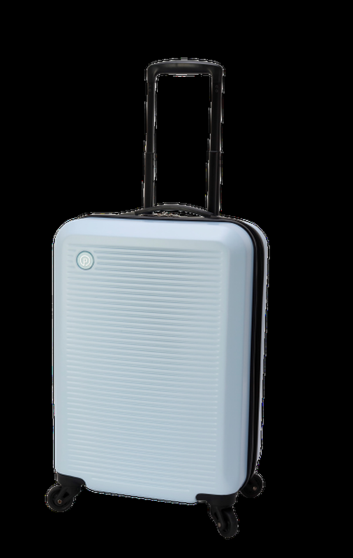 Suitcase 20-inch Rolling Spinner Travel Hardside Light Blue
