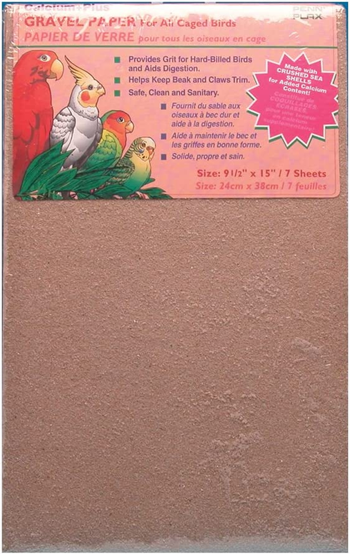 Penn-Plax (BA638) Gravel Paper for Bird Cage, 9-1/2 by 12-In