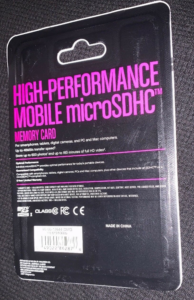 Infinitive High Performance Mobile MicroSDHC 32GB NEW FREE SHIP